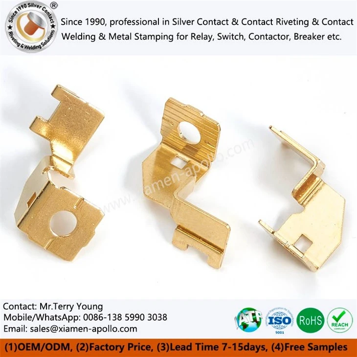 Brass Electrical Contact Stamping Parts Brass Electrical Contact Stamping Parts