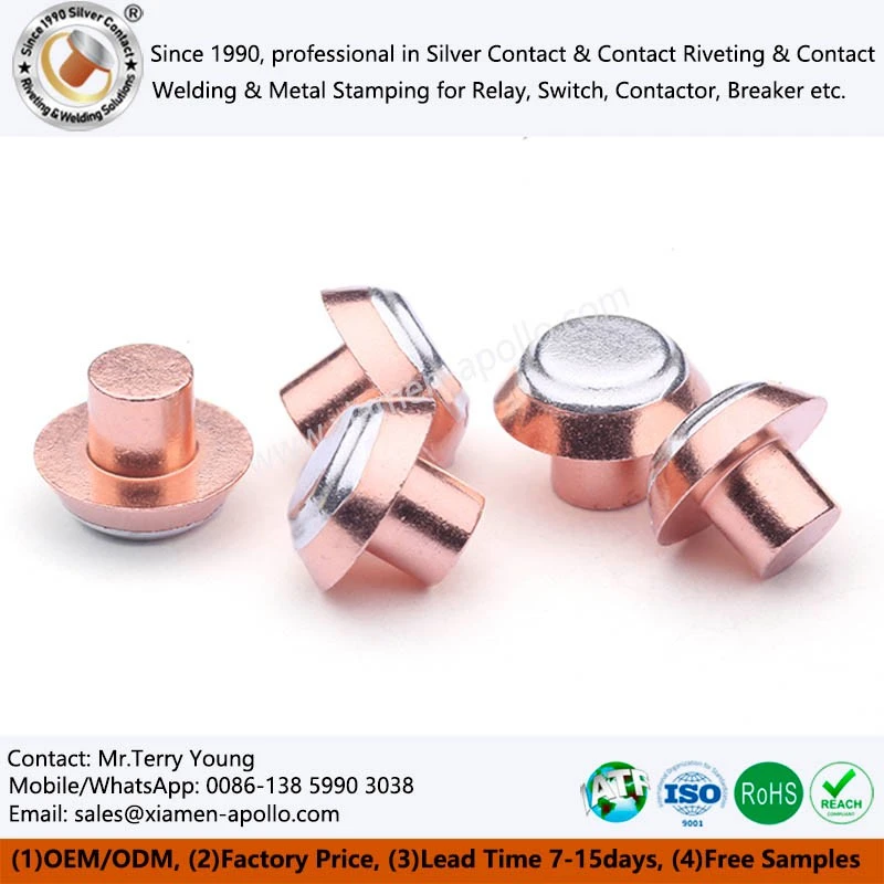 Bimetal Contact Rivets for Magnetic Latching Relay Bimetal Contact Rivets for Magnetic Latching Relay