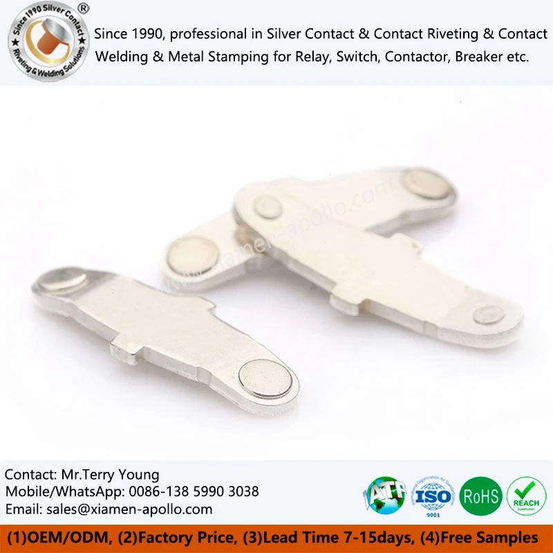 Metal Copper Stamping Parts Silver Contact Metal Copper Stamping Parts Silver Contact