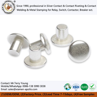 Silver Solid Contact Rivets Silver Solid Contact Rivets