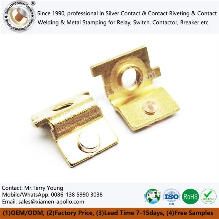 Brass Stamping Silver Contact Riveted