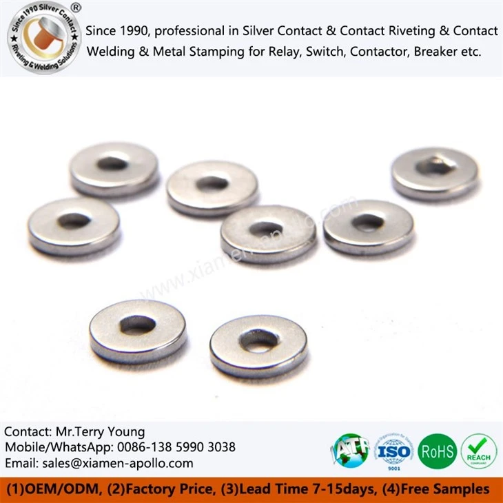 Tungsten Metal Small Polished Discs 99.95% purity Tungsten Metal Small Polished Discs 99.95% purity